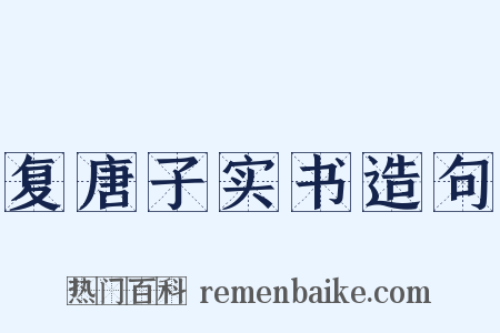 复唐子实书造句是什么意思的图片